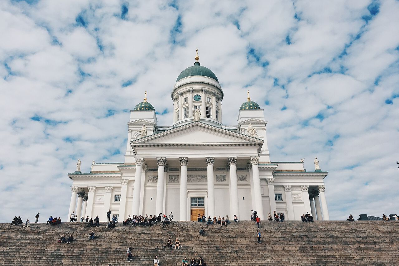 Helsinki Cathedral above Senate Square